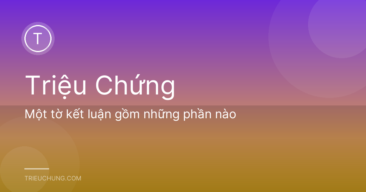 Một tờ kết luận gồm những phần nào